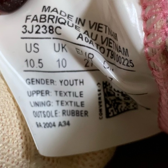 Pink Converse Sneakers Girl’s 10.5 Toddler Classic Chuck Taylor All Stars Shoes - Picture 8 of 11